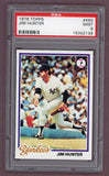 1978 Topps Baseball #460 Catfish Hunter Yankees PSA 9 MINT 523540