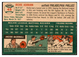 1954 Topps Baseball #045 Richie Ashburn Phillies EX-MT 523691