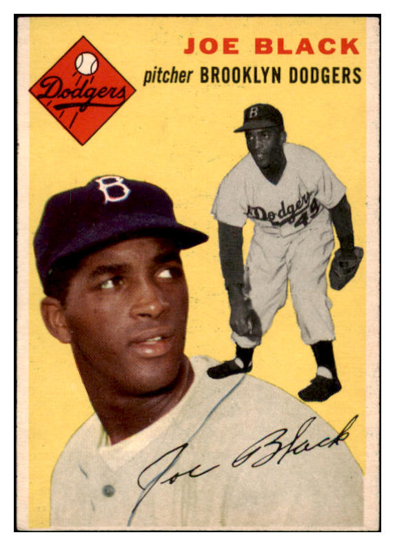 1954 Topps Baseball #098 Joe Black Dodgers EX 523704