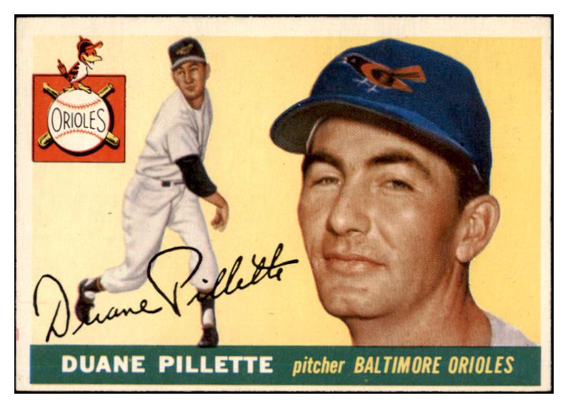 1955 Topps Baseball #168 Duane Pillette Orioles EX-MT 523707