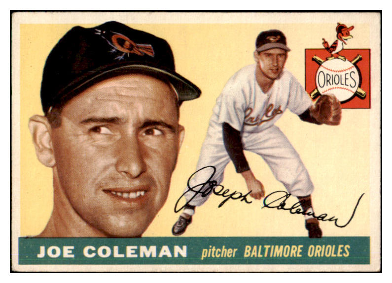 1955 Topps Baseball #162 Joe Coleman Orioles EX 523711