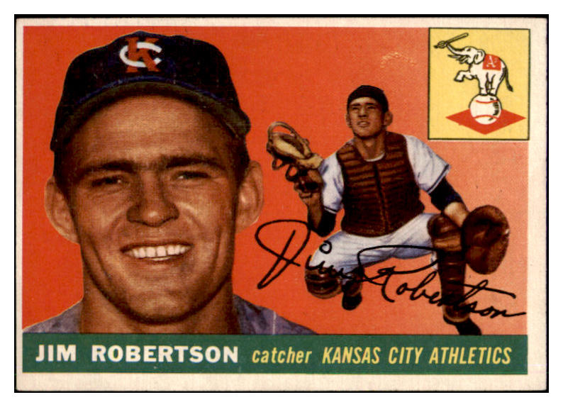 1955 Topps Baseball #177 Jim Robertson A's EX 523712