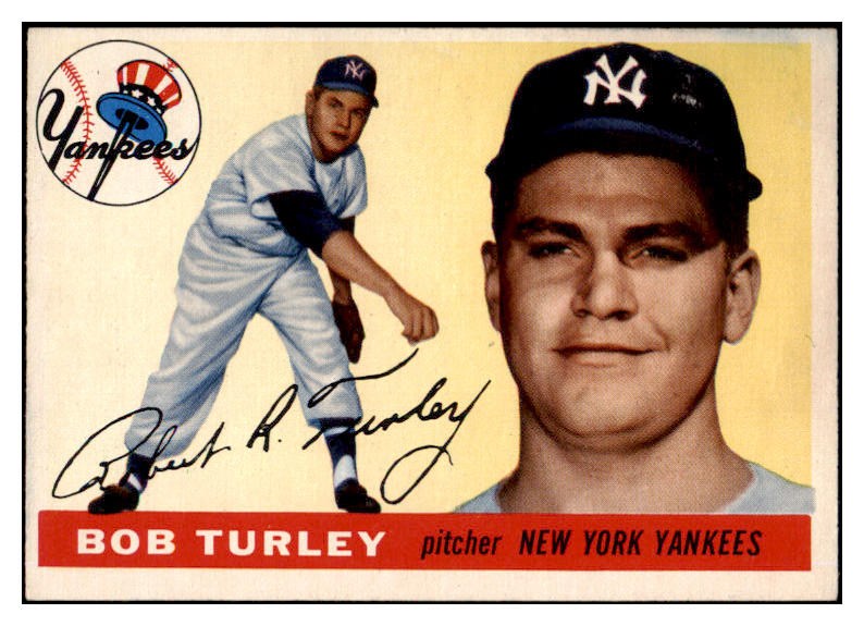 1955 Topps Baseball #038 Bob Turley Yankees EX-MT 523719
