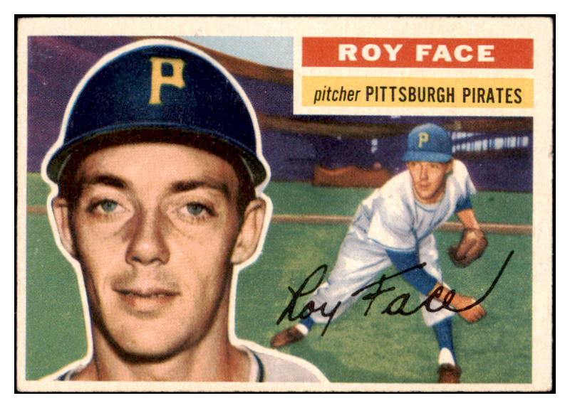 1956 Topps Baseball #013 Roy Face Pirates EX White 523737