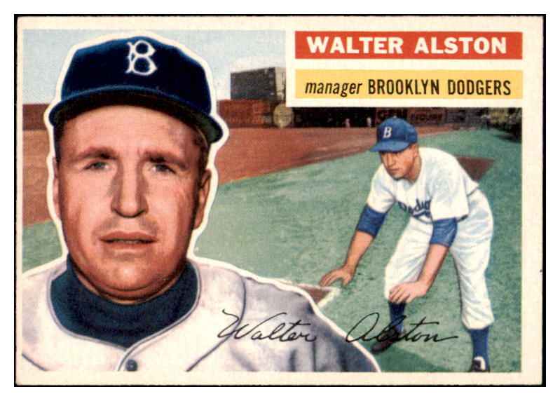 1956 Topps Baseball #008 Walter Alston Dodgers EX White 523738