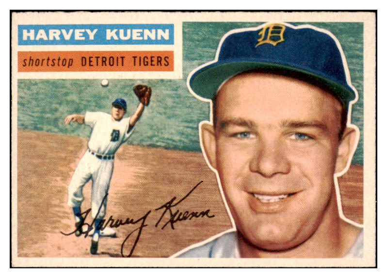 1956 Topps Baseball #155 Harvey Kuenn Tigers EX-MT Gray 523740