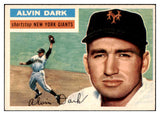 1956 Topps Baseball #148 Alvin Dark Giants EX-MT Gray 523746