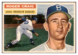 1956 Topps Baseball #063 Roger Craig Dodgers EX-MT White 523753