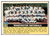 1956 Topps Baseball #146 Washington Senators Team EX-MT Gray 523764