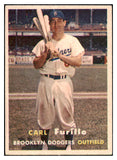 1957 Topps Baseball #045 Carl Furillo Dodgers EX 523776