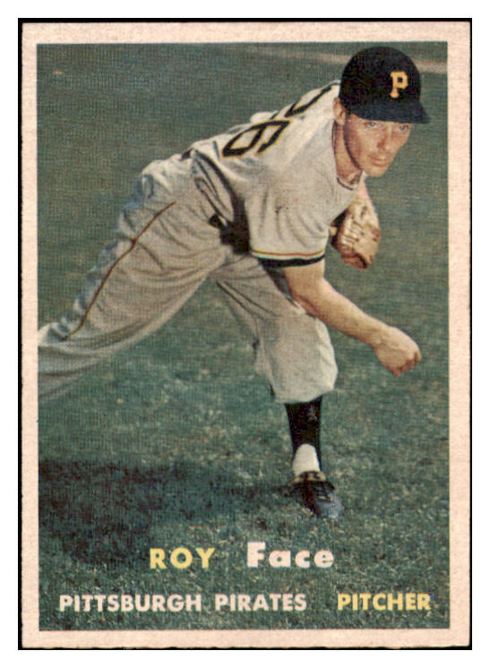1957 Topps Baseball #166 Roy Face Pirates EX-MT 523780
