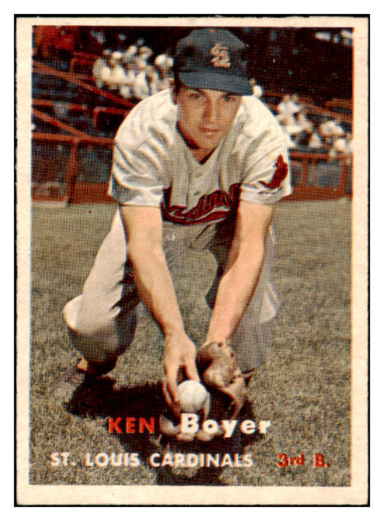 1957 Topps Baseball #122 Ken Boyer Cardinals EX-MT 523790
