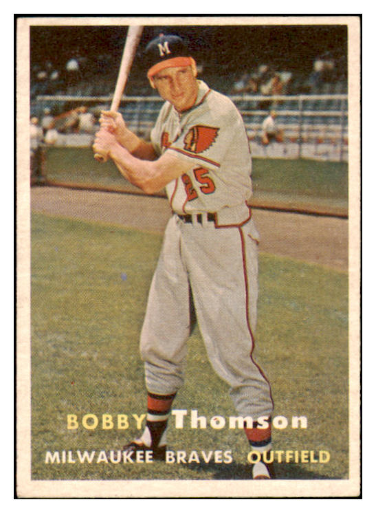 1957 Topps Baseball #262 Bobby Thomson Braves EX 523796