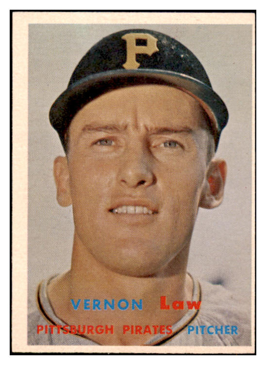 1957 Topps Baseball #199 Vern Law Pirates EX 523797