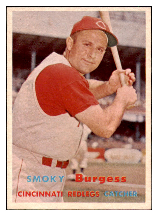 1957 Topps Baseball #228 Smoky Burgess Reds EX 523798