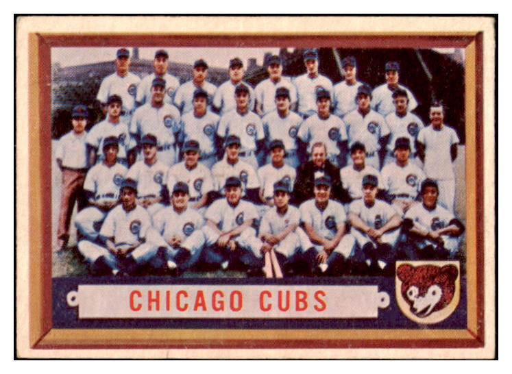 1957 Topps Baseball #183 Chicago Cubs Team EX 523808