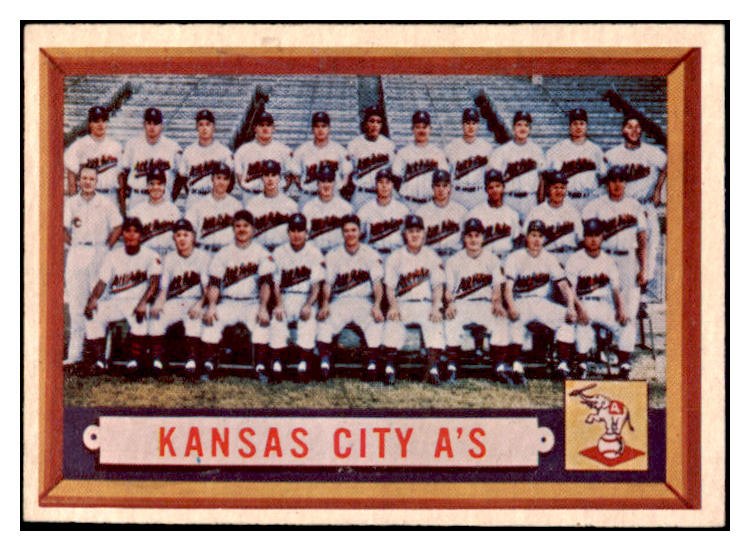 1957 Topps Baseball #204 Kansas City A's Team EX-MT 523812