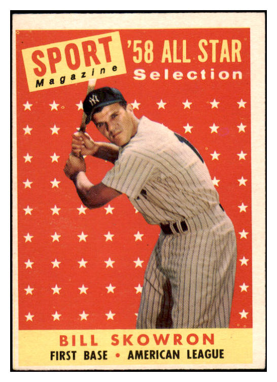 1958 Topps Baseball #477 Bill Skowron A.S. Yankees EX 523827