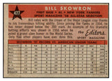 1958 Topps Baseball #477 Bill Skowron A.S. Yankees EX 523827