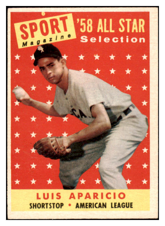 1958 Topps Baseball #483 Luis Aparicio A.S. White Sox EX 523830