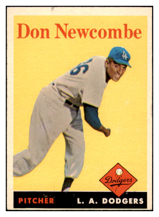 1958 Topps Baseball #340 Don Newcombe Dodgers EX 523831