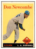 1958 Topps Baseball #340 Don Newcombe Dodgers EX 523831