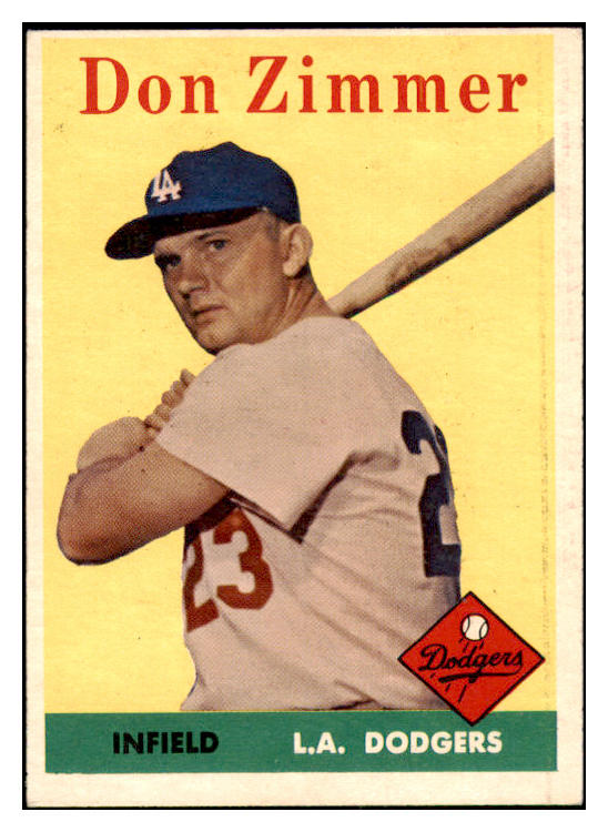 1958 Topps Baseball #077 Don Zimmer Dodgers EX 523832