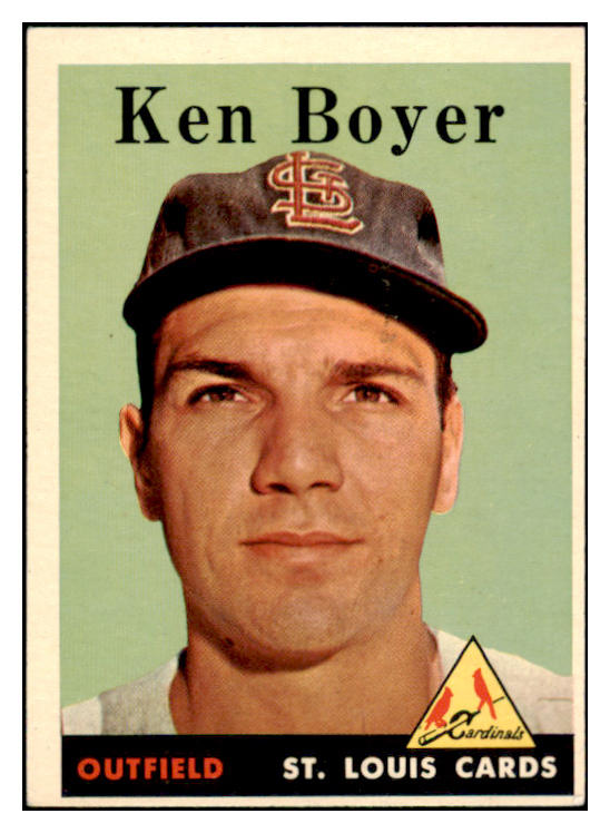 1958 Topps Baseball #350 Ken Boyer Cardinals EX 523835