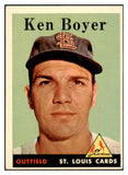 1958 Topps Baseball #350 Ken Boyer Cardinals EX 523835