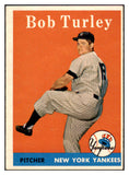 1958 Topps Baseball #255 Bob Turley Yankees EX 523838