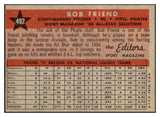 1958 Topps Baseball #492 Bob Friend A.S. Pirates EX-MT 523841