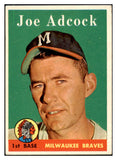 1958 Topps Baseball #325 Joe Adcock Braves EX-MT 523842