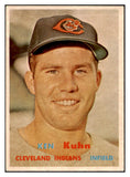 1957 Topps Baseball #266 Ken Kuhn Indians EX-MT 523862