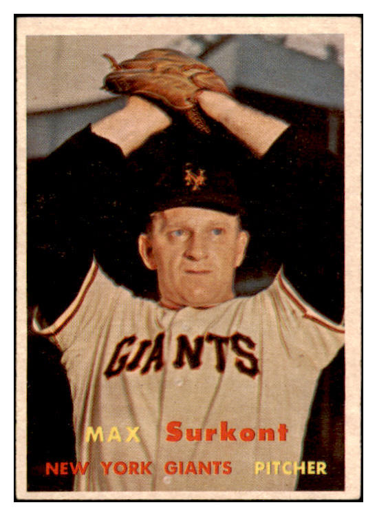 1957 Topps Baseball #310 Max Surkont Giants EX-MT 523870