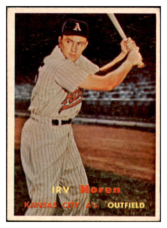 1957 Topps Baseball #298 Irv Noren A's EX-MT 523872