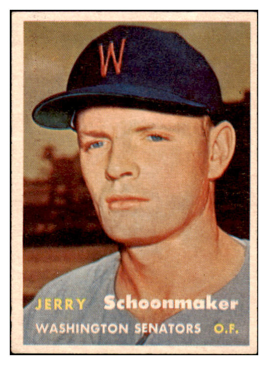 1957 Topps Baseball #334 Jerry Schoonmaker Senators EX-MT 523876
