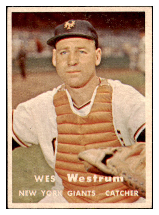 1957 Topps Baseball #323 Wes Westrum Giants EX-MT 523877