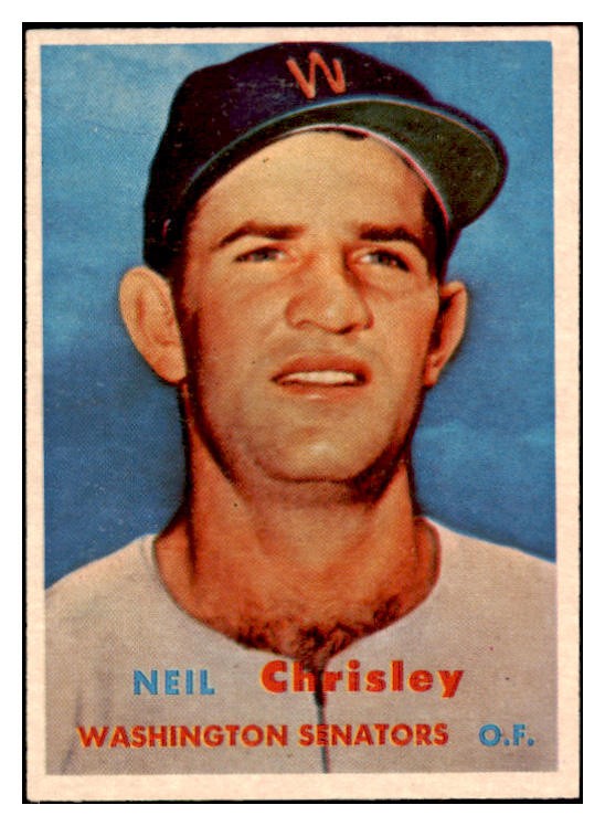 1957 Topps Baseball #320 Neil Chrisley Senators EX-MT 523878