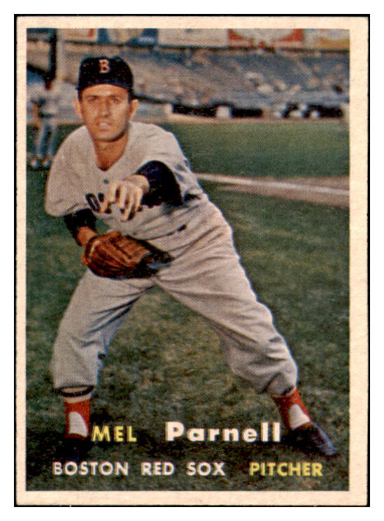 1957 Topps Baseball #313 Mel Parnell Red Sox EX-MT 523880