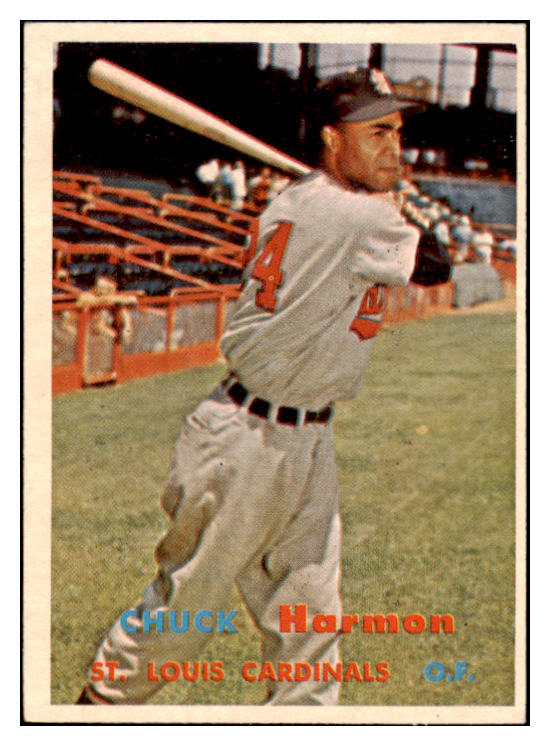 1957 Topps Baseball #299 Chuck Harmon Cardinals EX-MT 523886