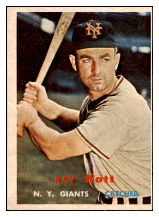 1957 Topps Baseball #331 Ray Katt Giants EX 523890