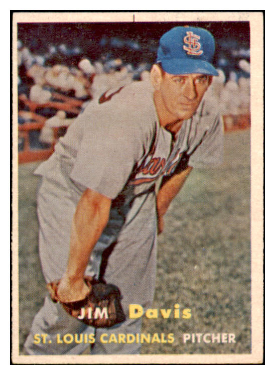1957 Topps Baseball #273 Jim Davis Cardinals EX 523893