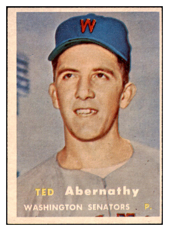 1957 Topps Baseball #293 Ted Abernathy Senators EX 523896