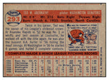 1957 Topps Baseball #293 Ted Abernathy Senators EX 523896