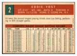 1959 Topps Baseball #002 Eddie Yost Tigers NR-MT 523900