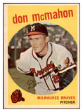 1959 Topps Baseball #003 Don McMahon Braves NR-MT 523901