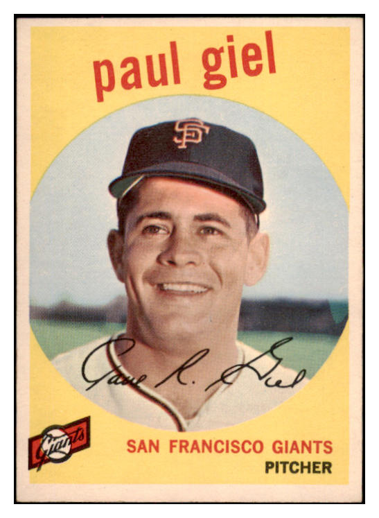 1959 Topps Baseball #009 Paul Giel Giants NR-MT 523904