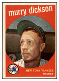 1959 Topps Baseball #023 Murry Dickson Yankees NR-MT 523913