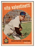 1959 Topps Baseball #044 Vito Valentinetti Senators NR-MT 523922