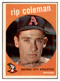 1959 Topps Baseball #051 Rip Coleman A's NR-MT 523925